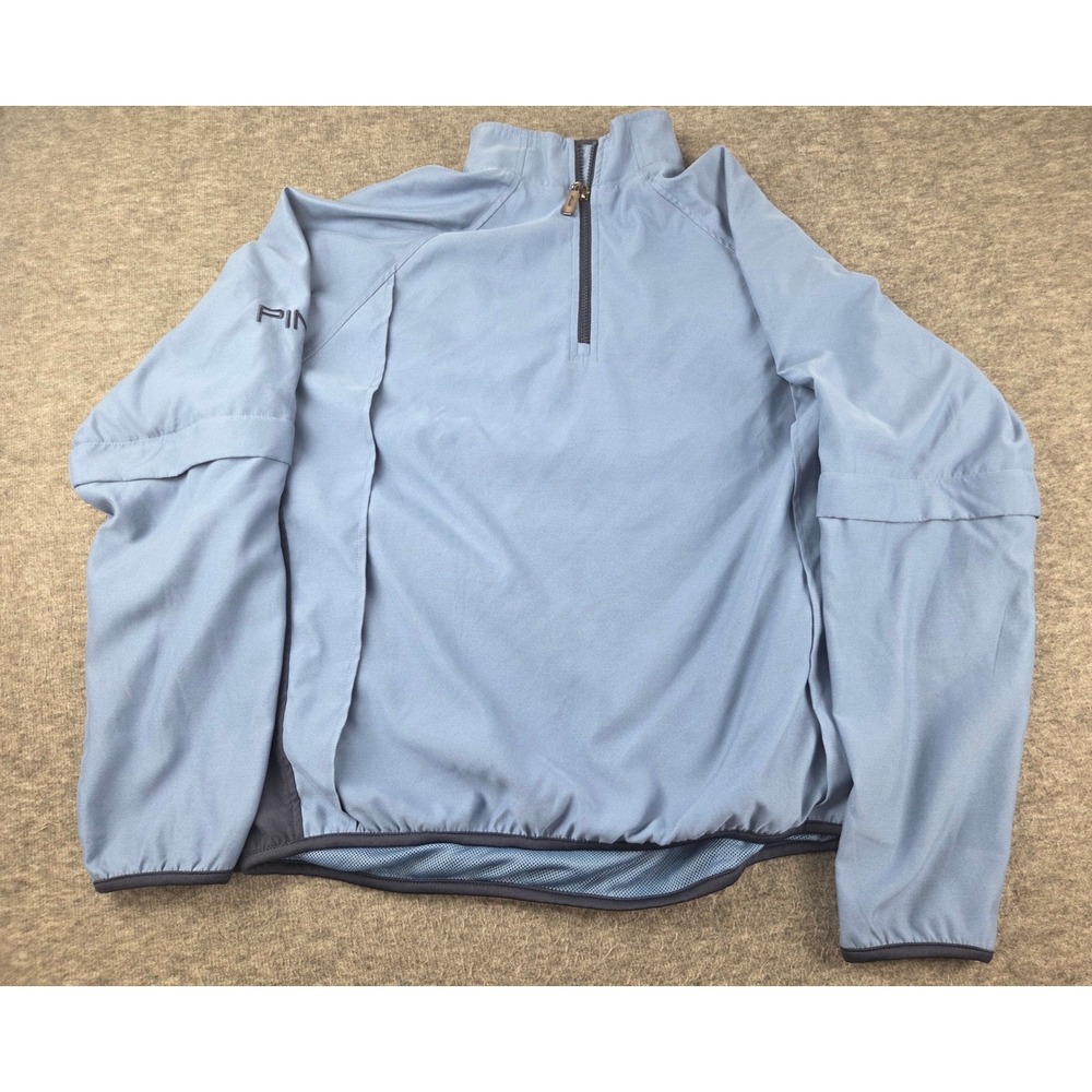 Ping Pullover Mens S Blue Collection 1/4 Zip Golf Windbreaker Jacket Performance